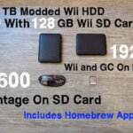 4TB Modded Wii Hard Drive W/128 GB Wii SD Card