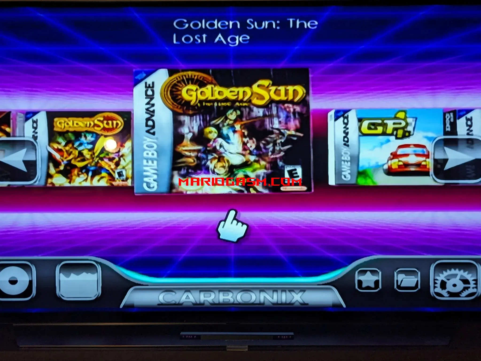 White PS Vita showing homebrew loader