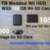 2TB Modded Wii Hard Drive With 128 GB Wii SD Card ~ 1050 Wii & GC + 9600 Vintage ~