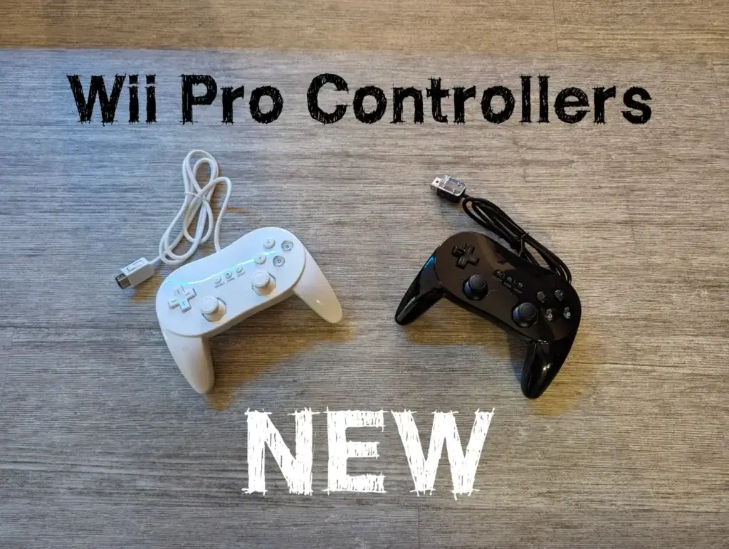 Wii Pro Classic Controller in Black or White.