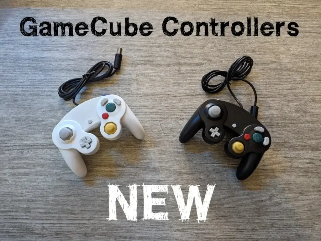 Wired GameCube Controllers in either Black or White.