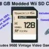 128 GB Wii SD Card with 9600 vintage video games and PSX, N64, Game Boy, SNES, Sega, Atari, MAME, NEO, Arcade and more!