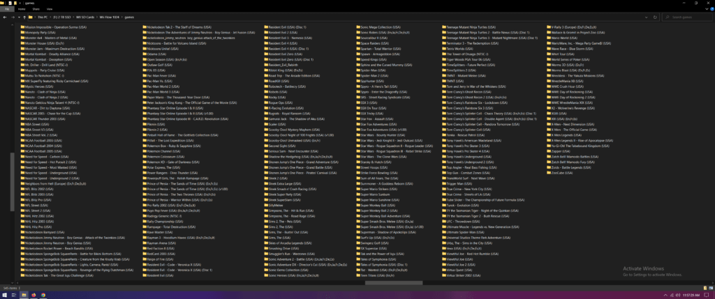Games List for our 1 TB Wii SD card part 2.