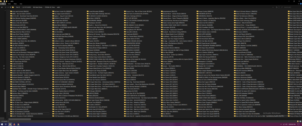 Wii Games part 1 for the 2 TB Wii & GC.
